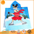 printed ponchos terry cloth poncho hooded beach towel 2015 China wholsales OEM manufacture promotion custom high quality